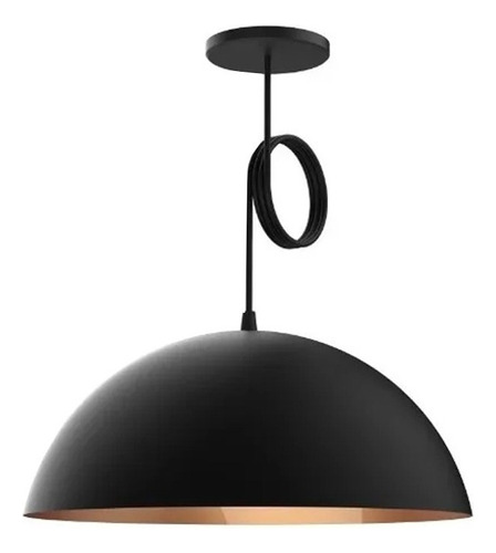 Colgante Bell08 Media Esfera Cobre 30cm E27 Color Cobre/Negro Spotsline - Bell08 Tienda Objetos