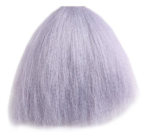 Imagen 9 de 10 de Negro + Plata Ceniza 1pc 100g Trenzado Cabello Alta Temperat