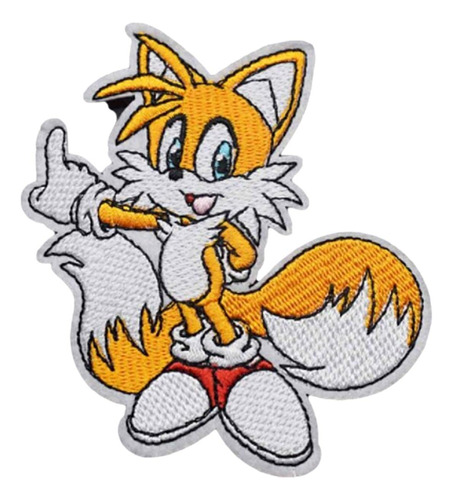Parche Bordado Sonic Tails 3.5  Alto Para Planchar