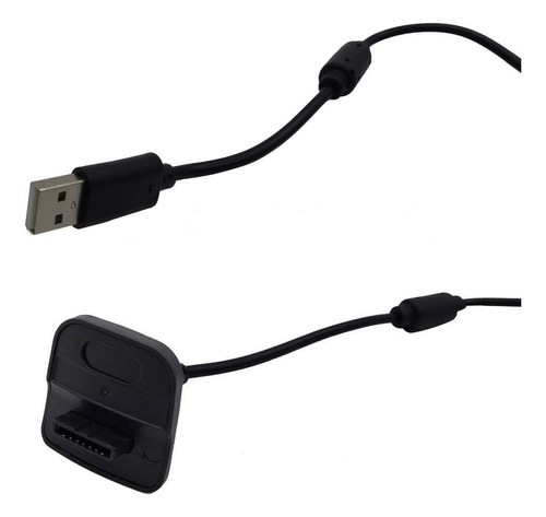 Kit De Carga Usb Para Mandos Xbox 360 2 Unidades Color Negro