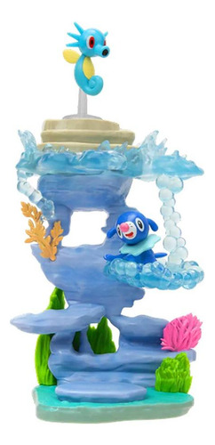 Cenário Subaquático Figuras Select Pokemon Popplio E Horsea