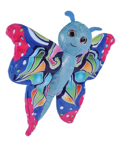 Wild Republic Huggers - Juguete De Peluche Azul Mariposa, P. Color Blue