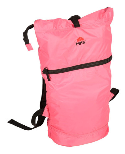 Mochila Mks 25 Litros Go Fight Em Nylon Com 2 Compartimentos Cor Rosa