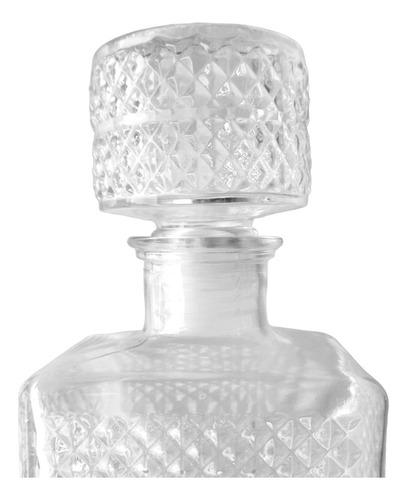 Juego 10 Licoreras Rectangular Labrada De Vidrio Cristal 1 L