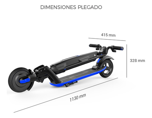 Imagen 8 de 12 de Monopatin Electrico Scooter Auton.30km Usb Azul U1 Schoom
