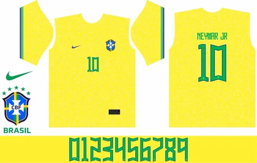 comprar Vetor Camisa Brasil 2022 Arquivos Editáveis Corel Draw
