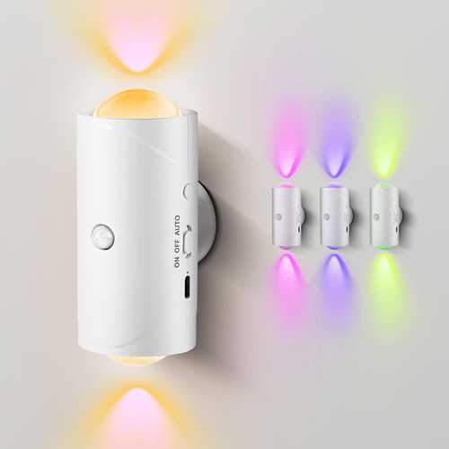 Luz Nocturna Led Con Sensor De Movimiento Y Batería Recargab