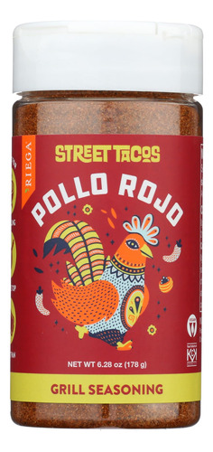 Riega Street Taco Grill Seasoning, Pollo Rojo, 6.25 Oz (paqu