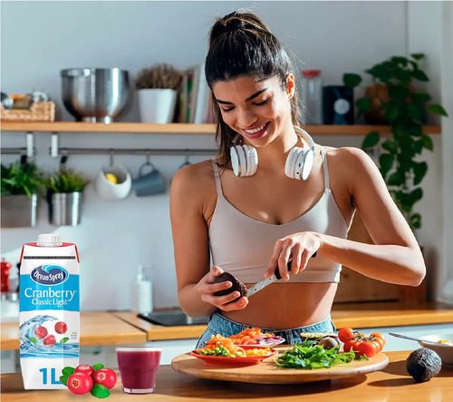 Bebida De Arándano Baja En Calorías 6pzs/1l, Ocean Spray Msi