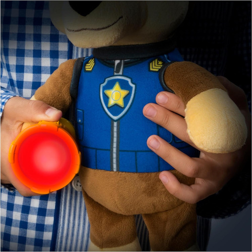 Paw Patrol, Snuggle Up Chase Plush Con Linterna Y Sonidos, P