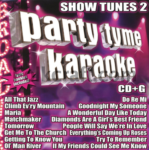 Cd:party Tyme Karaoke - Show Tunes 2 (16-song Cd+g)