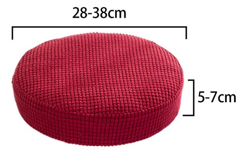 5 Cubiertas Redondas Para Taburetes De Bar Fundas Rojo.