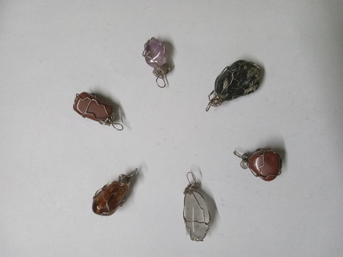 Piedras Semipreciosas Ideal 210 Engarzadas En Alambre Leer