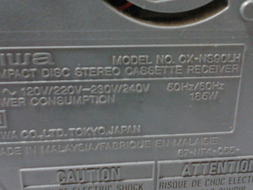 Placa Do Painel Frontal Som Aiwa Nsx-90