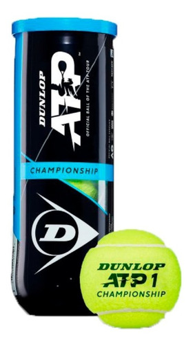 Tarro De Pelotas De Tenis Dunlop Atp Tour X3 Más Durabilidad