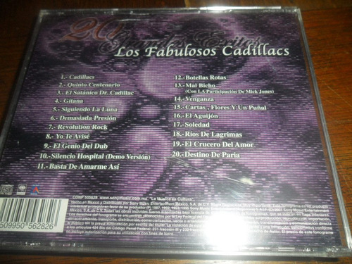 Cd Los Fabulosos Cadillacs 20 Exitos (Usado)