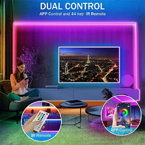 Retroiluminación Led Wifi Para Tv Inteligente M Rgb Usb 5v I