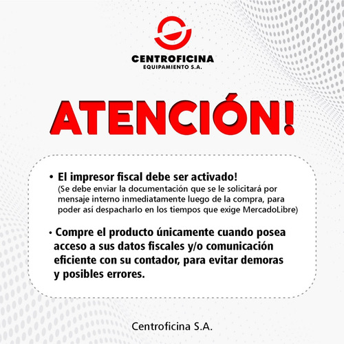 Imagen 3 de 7 de Controlador Fiscal Hasar Impresor Phf 250 Nueva Generación