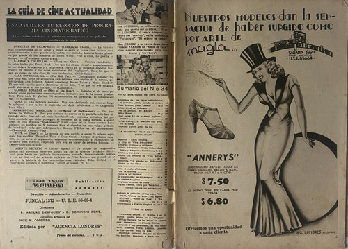 Cine Radio Actualidad, Enero 1937 N° 34 César Romero, Cra1 (Usado)