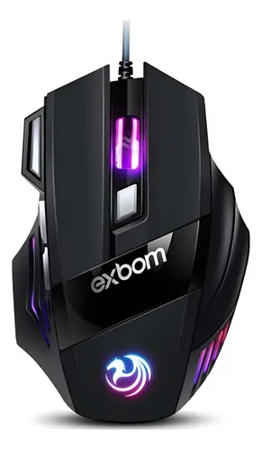 Mouse Para Jogo Gamer Ms G260 Preto Rgb Led 7 Botoes