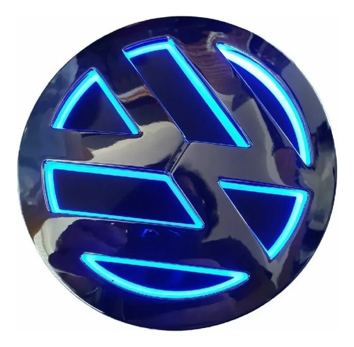 Volkswagen Led Logo 3d Azul Claro Vw