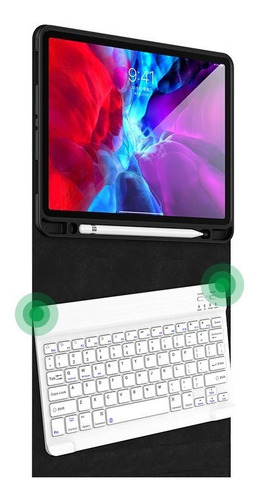 Imagen 5 de 5 de Carcasa Para iPad 9.7 5/6 Gen + Teclado Y Slot Pencil