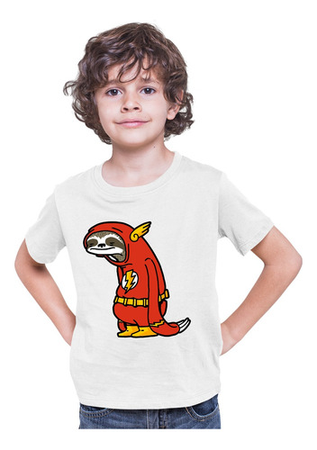 Playera De Infantil De Flash Peresoso Disfrasado De Heroe