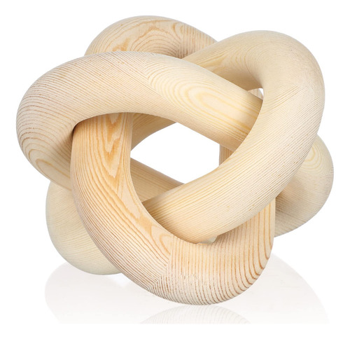 Cadena De Madera De 3 Eslabones En Forma De Estrella 1pz