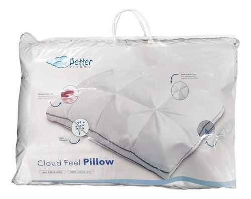 Almohada Queen Size Memory Foam Better Dreams Cloud Fresh