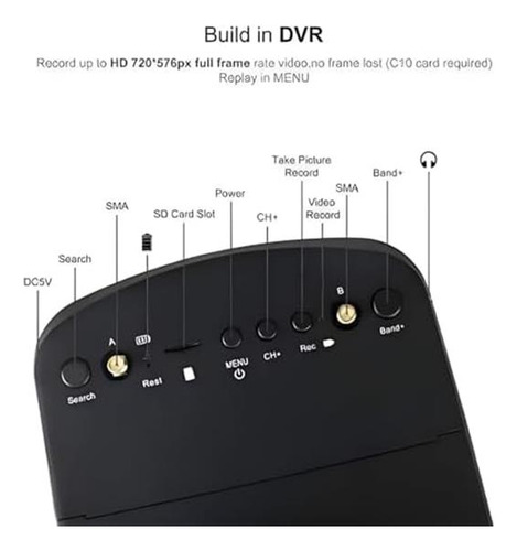 Ev800d Fpv Goggles Con Dvr 58g 40ch 5 Pulgadas 800x480 De Y