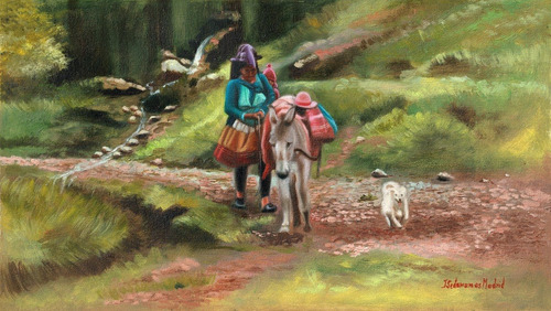 Camino Andino - Pintura Al Óleo (sedamanos Art)