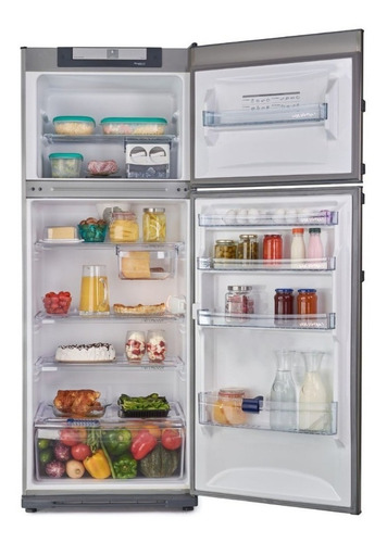 Imagen 3 de 4 de Heladera Koh-i-noor Khda43/7 Acero Con Freezer 413l
