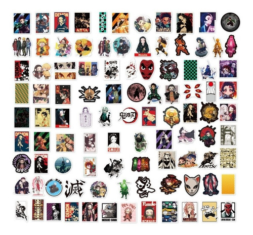 Demon Slayer Kimetsu No Yaiba Set 100 Stickers