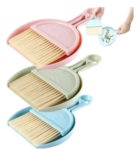 15 Mini Recogedor Con Escoba Cepillo Plástico Kawaii