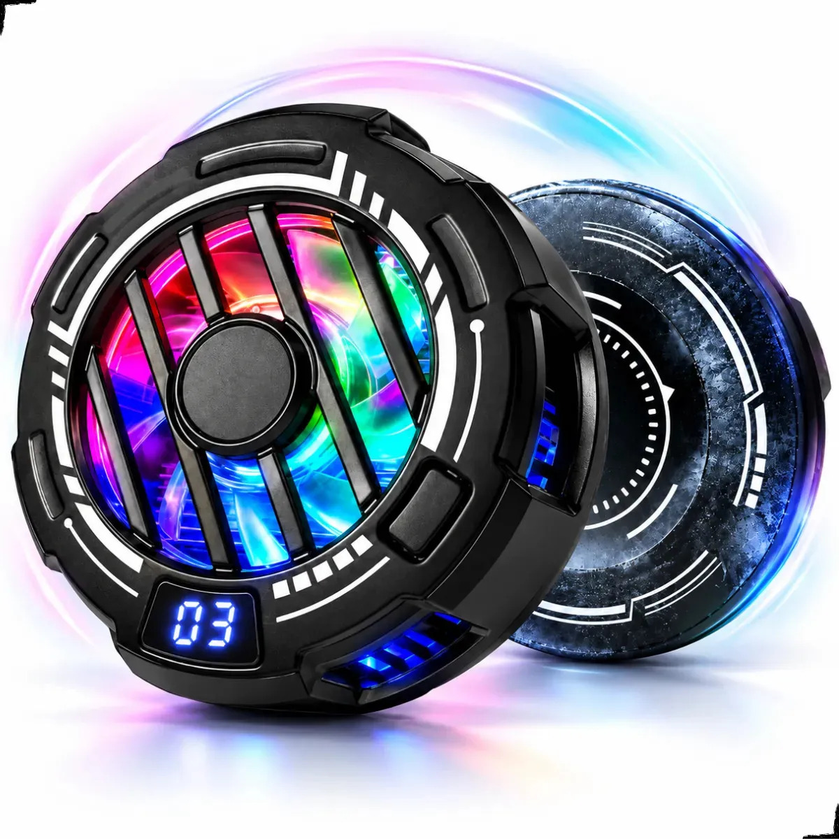 Cooler Celular Magnetico Gamer Rgb Resfriador Placa Peltier MW Megawolf Para Jogos Free Fire Pubg Cod Mobile