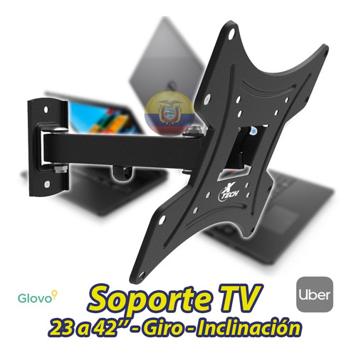Imagen 2 de 3 de Soporte De Tv Led Lcd Plasma Xtech Xta-400 23 A 42'' Inclina