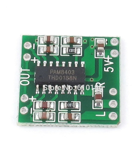 Imagen 1 de 6 de Modulo Amplificador Audio Stereo Clase D Board Pam8403 3w+3w