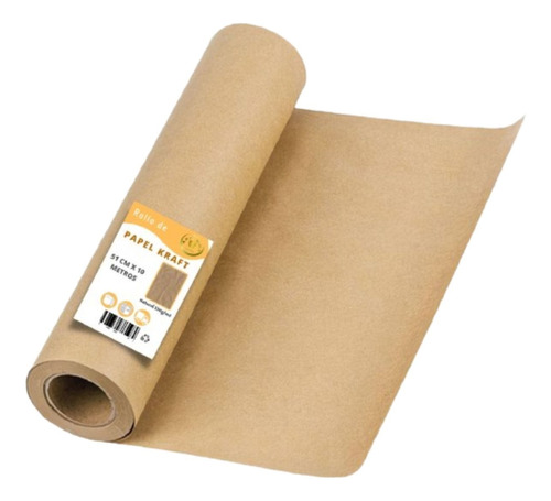 Papel Kraft Rollo 50cm Ancho X 10m 120 Gr Embalaje