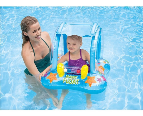 Inflable Salvavidas Andadera Con Techo Para Bebe Intex