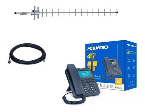 Imagem 1 de 5 de Kit Telefone Celular Rural 2 Chip Wifi Aquário Voz/2g/3g/4g