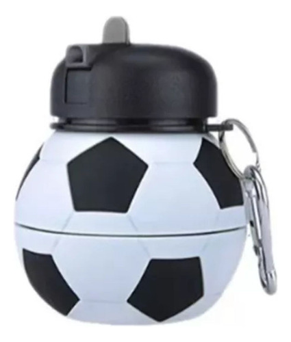Botella De Agua Plegable 500ml Portatil Diseño Balon Futbol