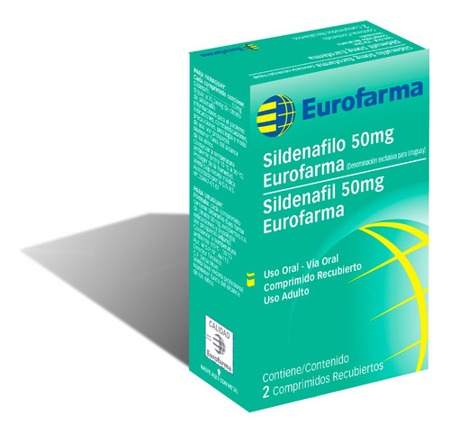 Sildenafil Eurofarma® 50 Mg X 2 Comprimidos