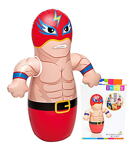 Golpeador Muñeco Inflable Intex 44672 Boxeador Luchador Nuev Color Diseño