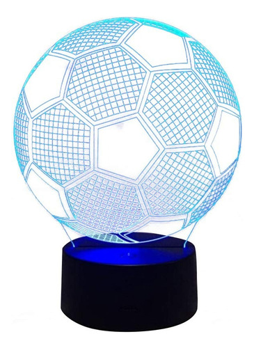 Lampara Ilusión 3d Balón De Fútbol,led Touch Luz De Noche
