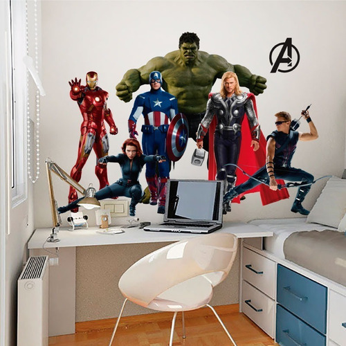 Vinilo Decorativo Avengers-i 01 Súper Héroes, Hulk, Thor.