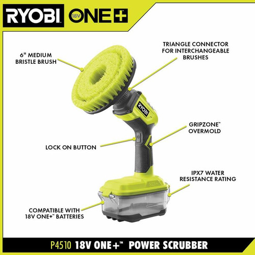 Ryobi Kit Cepillo Limpieza Inalámbrico One+ 18v P4510k