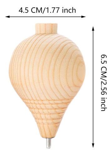 3 Piezas De Trompos Clásicos De Madera, Juguetes