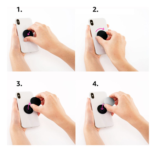 Popsockets, Flor De Loto Negra, Fases Lunares, Yoga Popgrip