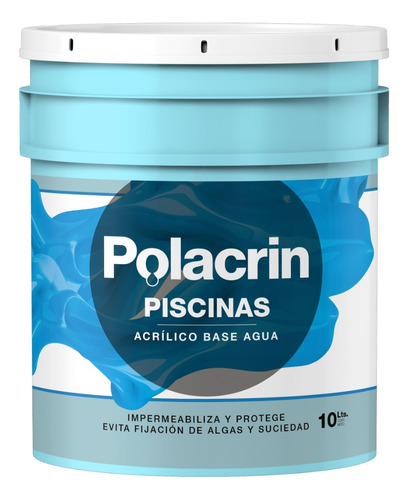 Recubrimiento Para Piscinas Polacrin Celeste - 4 Litros