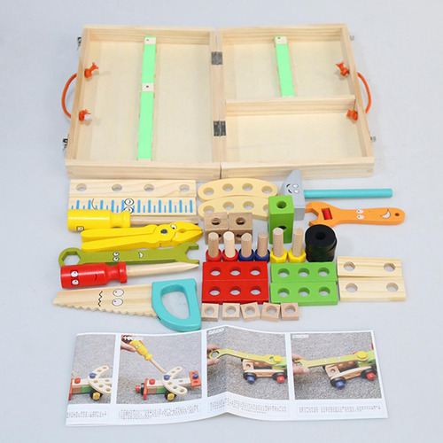 Caja De Reparación De Madera Kit De Herramientas De